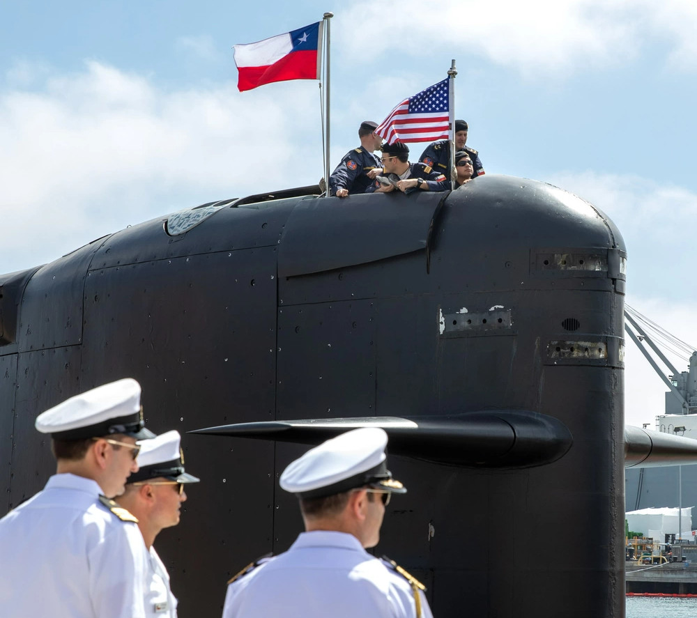 Submarino General Carrera de la Armada de Chile en base naval Point Loma Foto Mass Communication Specialist 1st Class Tiarra N Brown US Navy
